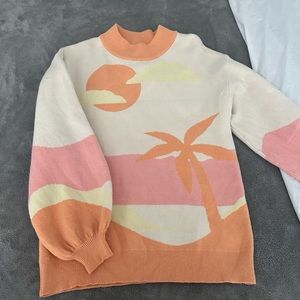 Tropical sweater top